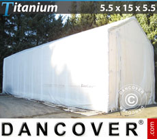 Biltelt Titanium 5,5x15x4x5,5m, Hvid